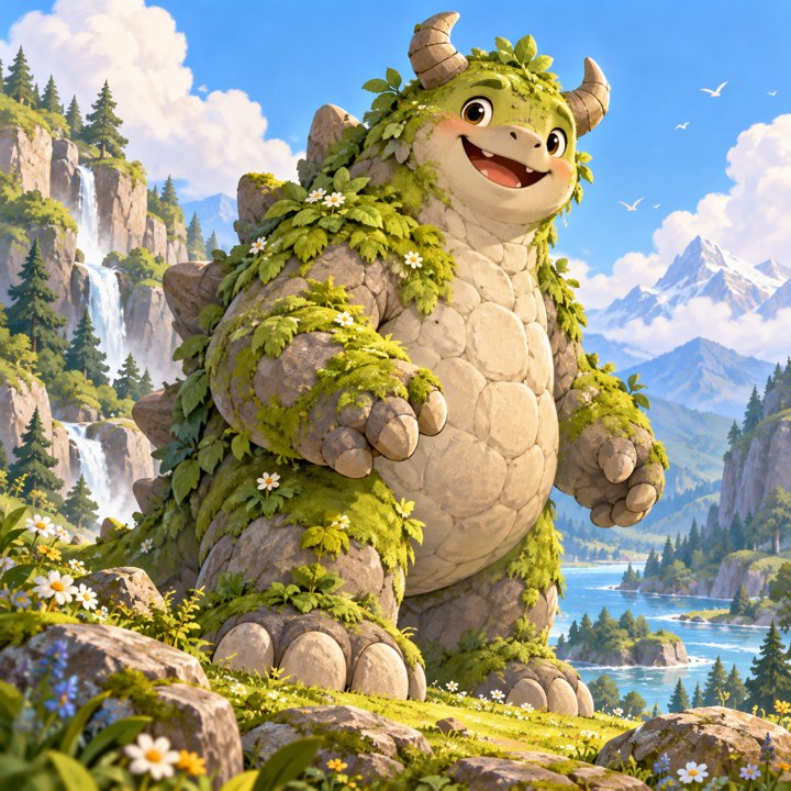 A mossy leaf-covered WunderBeast