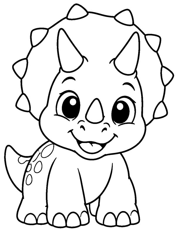 Baby Triceratops coloring page