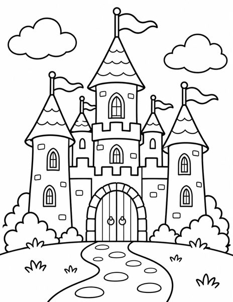 Fairy Tale Castle coloring page