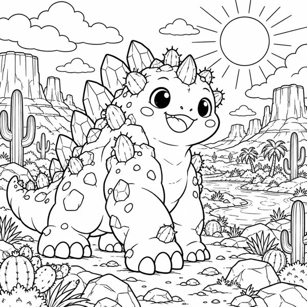 Rocko — Desert Crystal WunderBeast coloring page