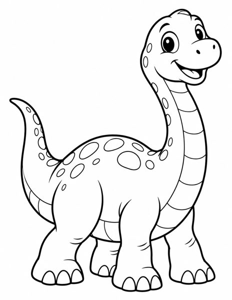 Friendly Dinosaur coloring page