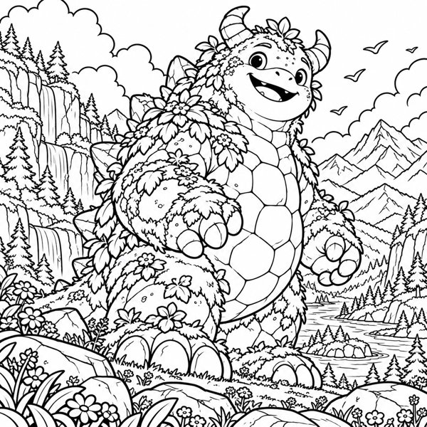 Mossmo — Forest WunderBeast coloring page