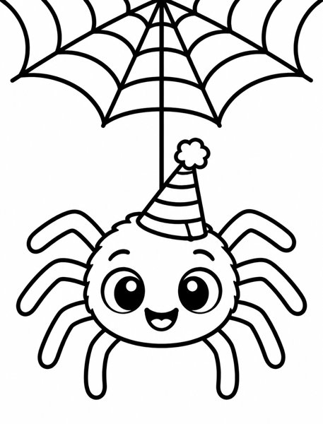 Friendly Spider coloring page