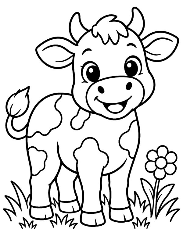 Happy Cow coloring page