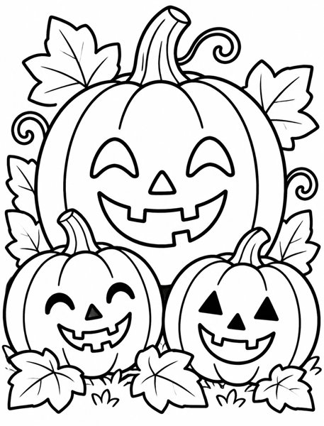 Jack-o-Lantern Patch coloring page