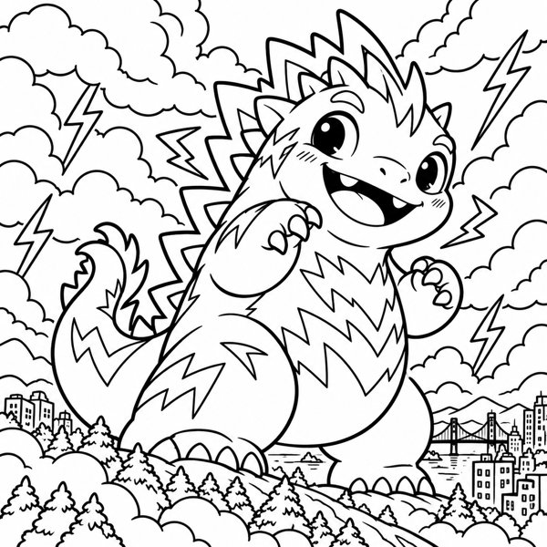 Zappy — Lightning WunderBeast coloring page