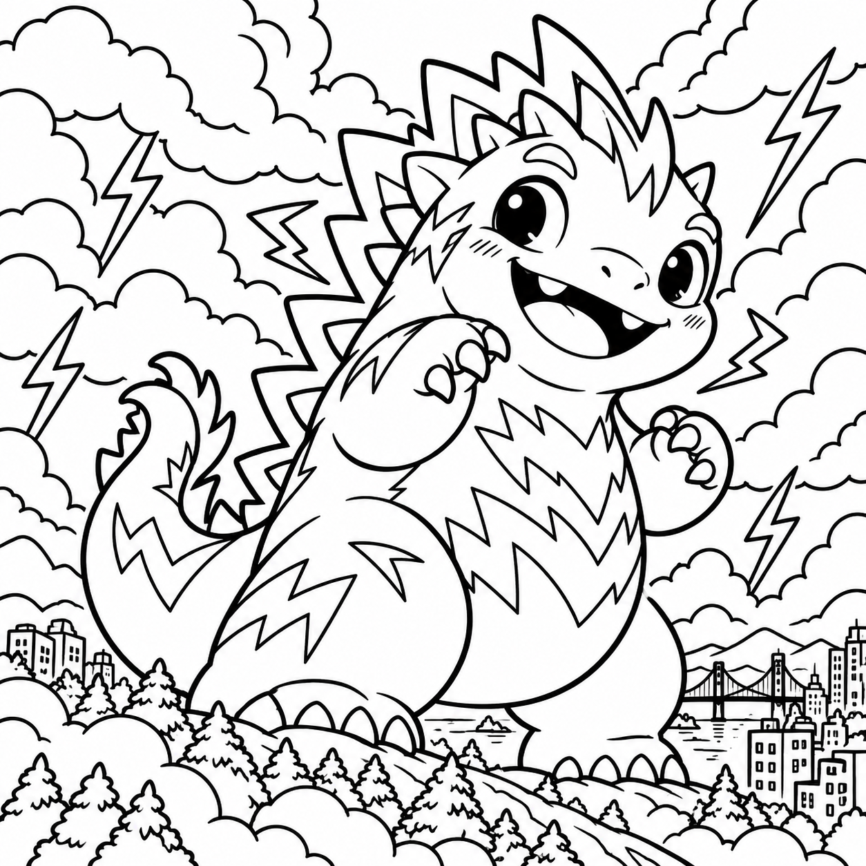 Zappy — Lightning WunderBeast coloring page