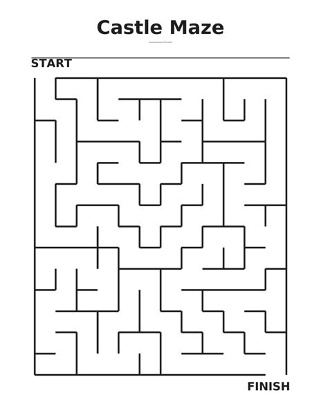 Castle Maze coloring page