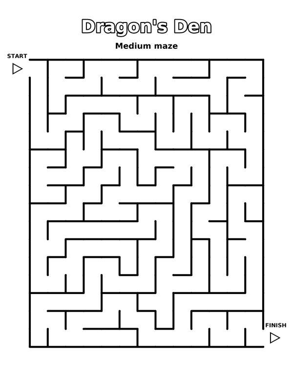 Dragon's Den (Medium) coloring page