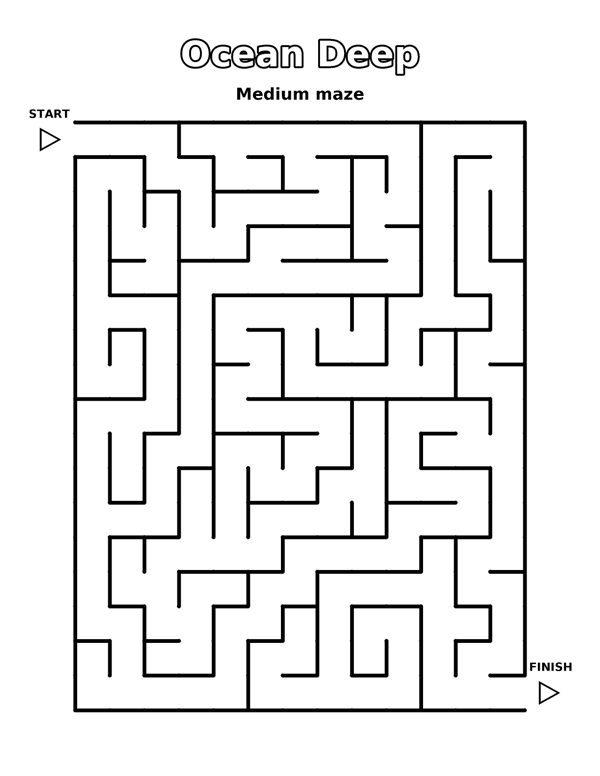 Ocean Deep (Medium) coloring page