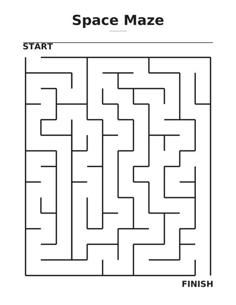 Space Maze coloring page