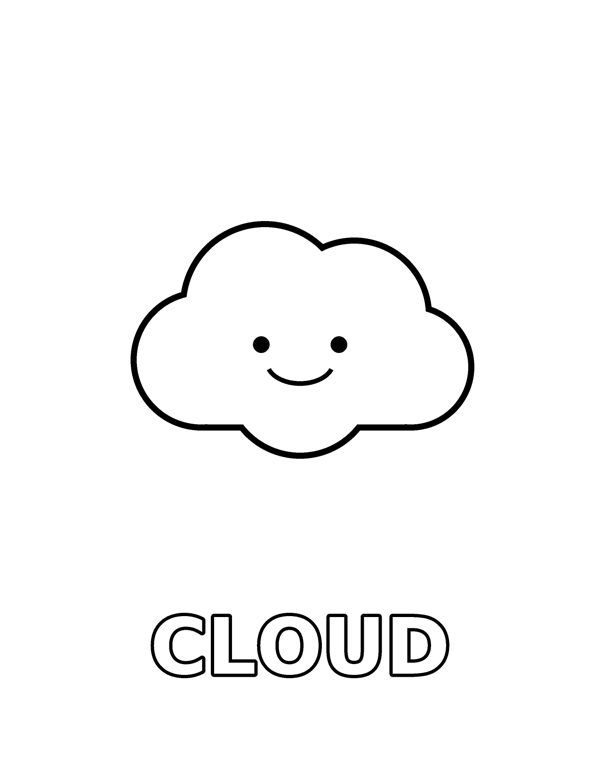 Big Cloud (Toddler) coloring page