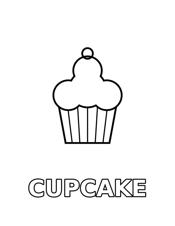 Big Cupcake (Toddler) coloring page