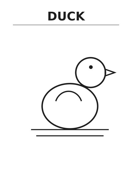 Duck coloring page