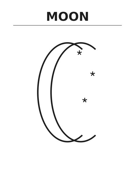 Moon coloring page