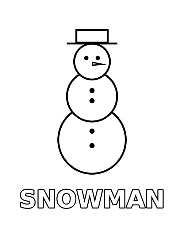 Big Snowman (Toddler) coloring page