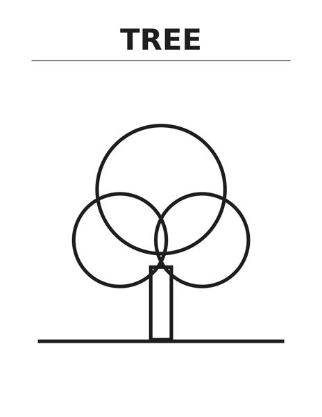 Tree coloring page